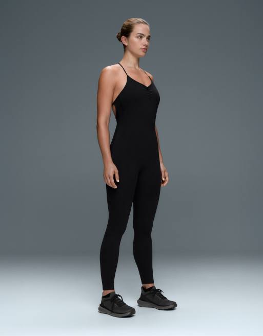 OYSHO - Comfortlux - Sort langt jumpsuit med knuder, 3 af 6