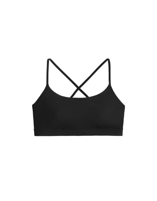 Oysho - Comfortlux - Sort sports-BH med let støtte og krydsende stropper, 7 af 7