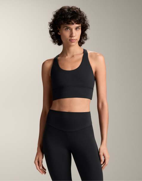 Oysho - Comfortlux - Sort sports-BH med skåle og medium støtte - view 1