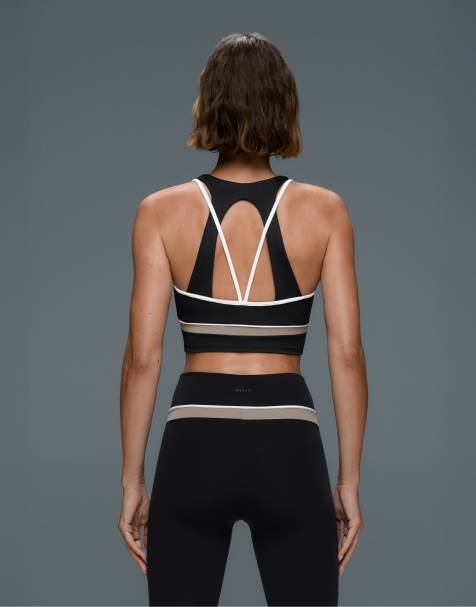 OYSHO - Comfortlux - Sort tanktop med blokdesign og bånd - view 1