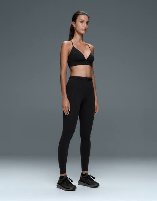 OYSHO - Comfortlux - Sorte ankellange 65-cm-leggings med høj talje og bælte, 5 af 7