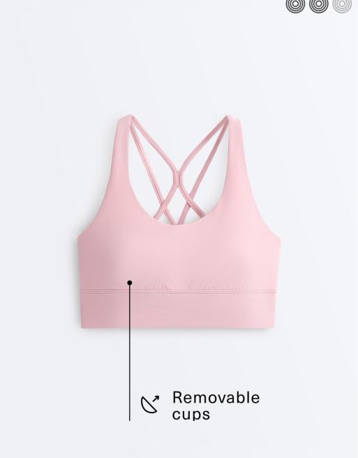 OYSHO - Comfortlux - Soutien-gorge sport à maintien modéré avec bonnets - Rose, 6 de 7