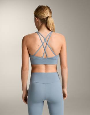 OYSHO - Comfortlux - Sport-BH in Graublau mit Körbchen und mittlerer Stützfunktion