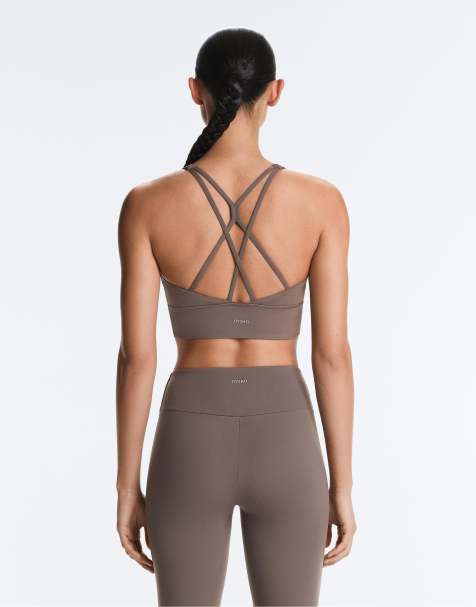 OYSHO – Comfortlux – Sport-BH in Taupe-Grau mit mittlerer Stützfunktion und Körbchen - view 1