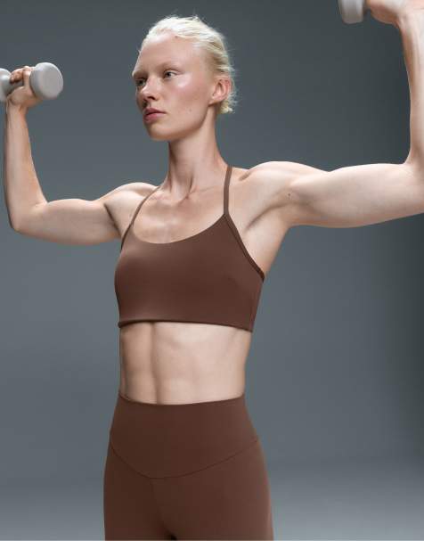 OYSHO Comfortlux sports bra with low support in brown