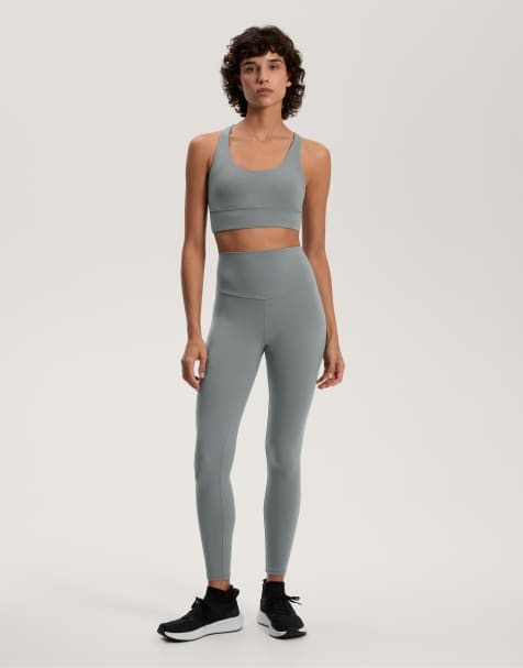 OYSHO - Comfortlux - Stålblå og superhøjtaljede 65 cm ankellange leggings - view 1