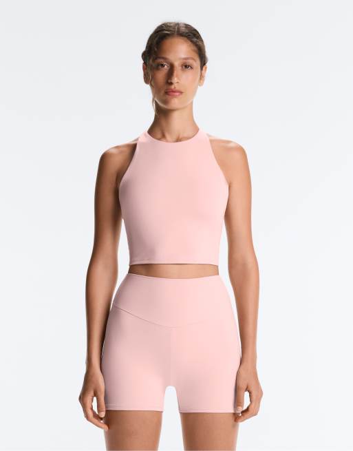 OYSHO Comfortlux strap tank top with cups in light pink, 3 of 4