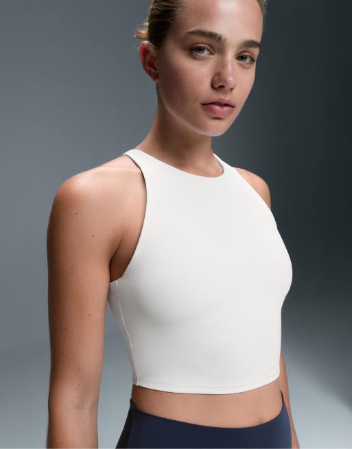 OYSHO Comfortlux strap tank top with cups in off-white, 3 of 7