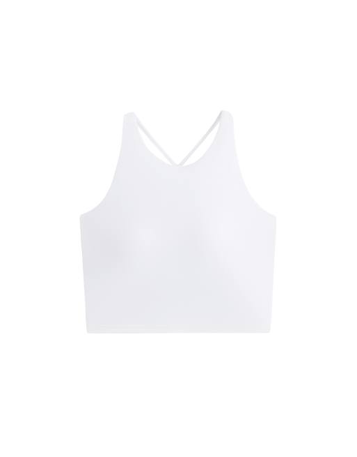 OYSHO Comfortlux strap tank top with cups in off-white, 7 of 7