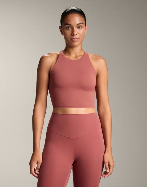 OYSHO Comfortlux strap tank top with cups in pink - view 1