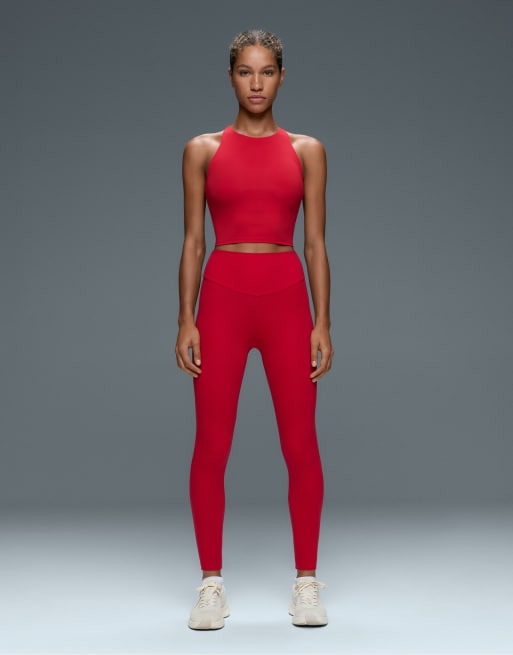 OYSHO Comfortlux strap tank top with cups in strong red, 2 of 6