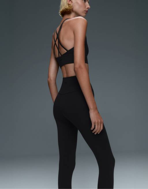 OYSHO comfortlux super-high rise 65cm ankle-length leggings in black, 3 of 7