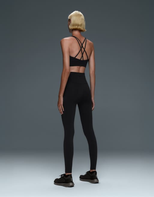 OYSHO comfortlux super-high rise 65cm ankle-length leggings in black, 4 of 7