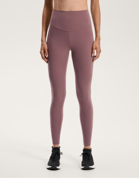 OYSHO Comfortlux super-high-rise 65cm ankle-length leggings in pink-mauve - view 1