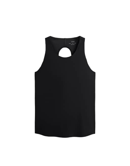 Oysho – Comfortlux – Svart linne med korsade ryggband, 6 av 6