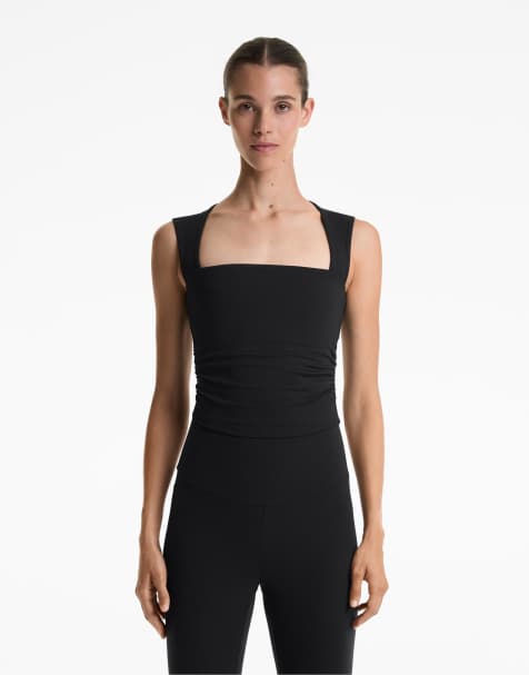 OYSHO – Comfortlux – Svart sportlinne med rak ringning - view 1