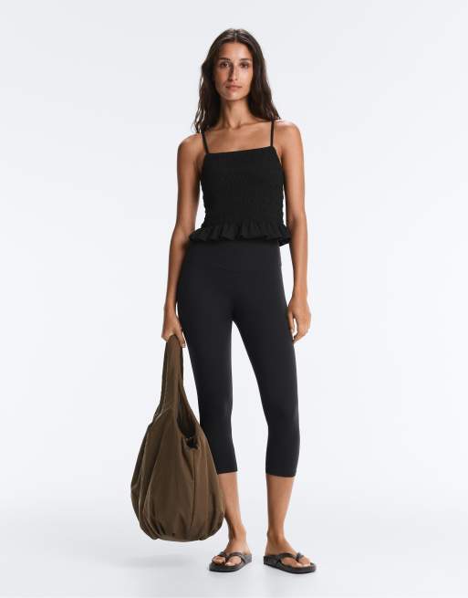 OYSHO – Comfortlux – Svart sportlinne med smock, 2 av 4