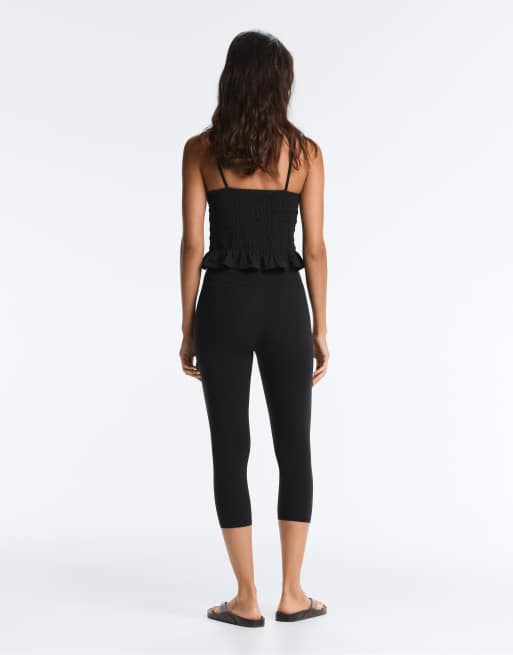 OYSHO – Comfortlux – Svart sportlinne med smock, 4 av 4