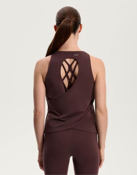 OYSHO - Comfortlux - T-shirt croisé dans le dos - Marron - view 1