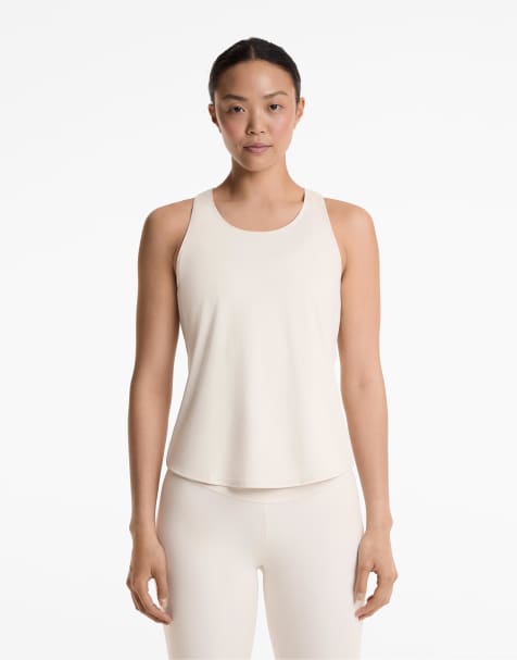 OYSHO - Comfortlux - T-shirt écru pallido con incrocio sul retro - view 1