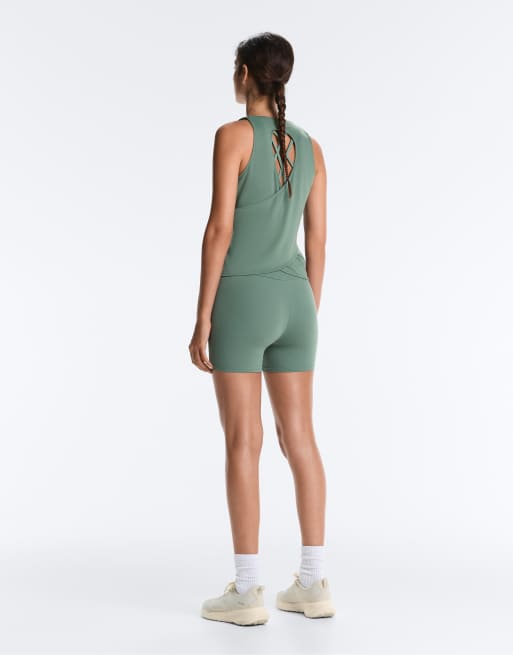 OYSHO - Comfortlux - T-shirt incrociata sul retro verde, 4 di 4