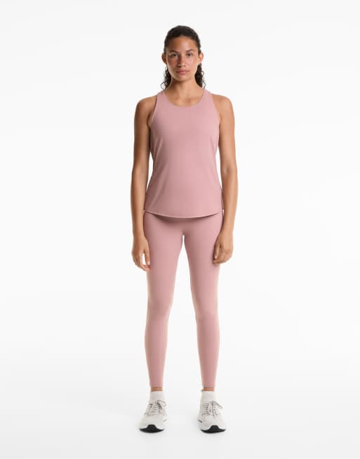 Oysho - Comfortlux - T-shirt med krydsryg i rosa vask