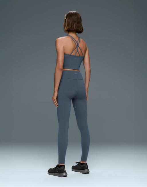 OYSHO Comfortlux tank top, crossed-strap top in dark petrol blue, 4 of 6