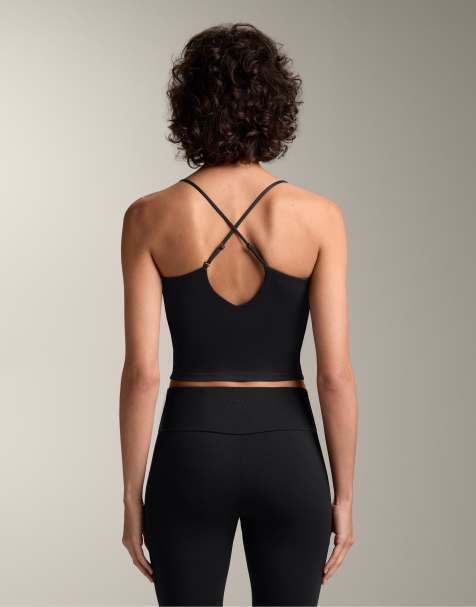 OYSHO Comfortlux tank top with adjustable straps in black