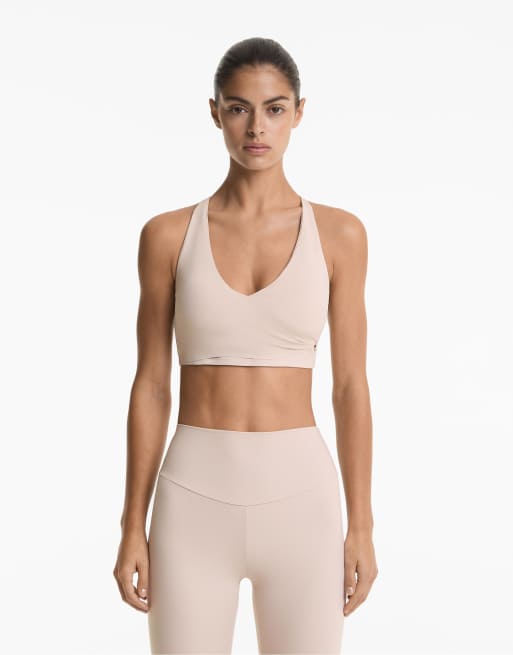 Oysho - Comfortlux - Tanktop i sart lyserød med krydsstropper