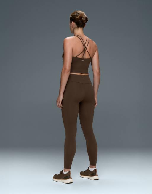 Oysho – Comfortlux – Tanktop in Dunkelbraun mit überkreuzten Trägern, 4 von 7