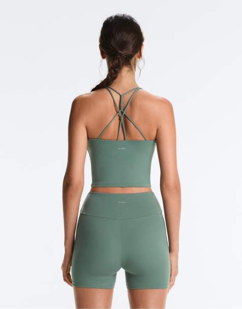 OYSHO – Comfortlux – Tanktop in Grün mit überkreuzten Trägern - view 1