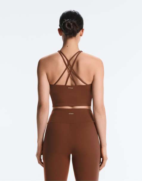 OYSHO – Comfortlux – Tanktop in Kaffeebraun mit Körbchen und Riemchen-Design - view 1