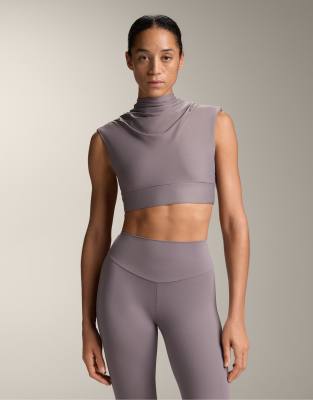 OYSHO - Comfortlux - Tanktop in Lila mit drapiertem Ausschnitt