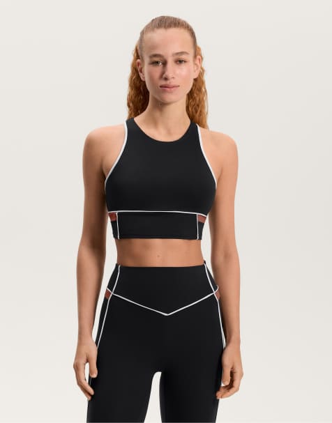 OYSHO – Comfortlux – Tanktop in Schwarz mit Blockdesign und Paspelierung - view 1