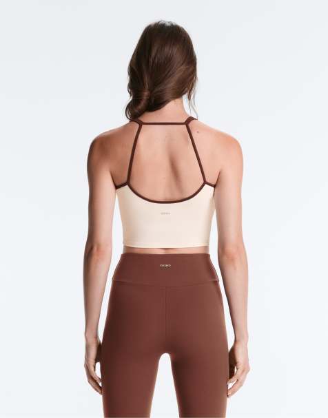 OYSHO Comfortlux Tanktop mit Kontrastträgern in Ecru - view 1