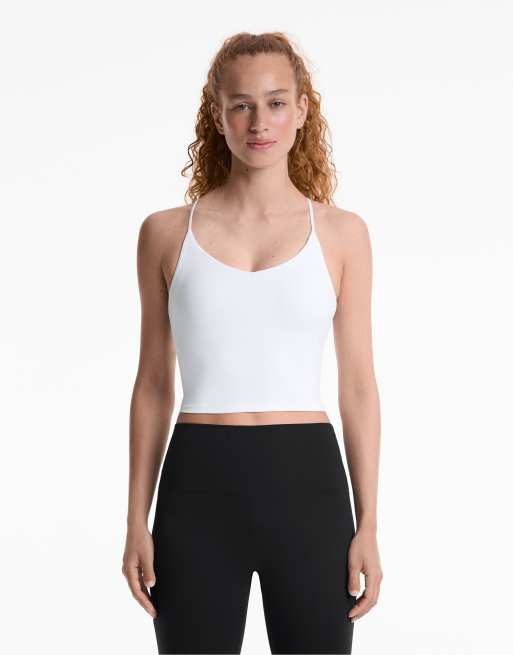 Oysho - Comfortlux - Top senza maniche color bianco sporco con spalline regolabili