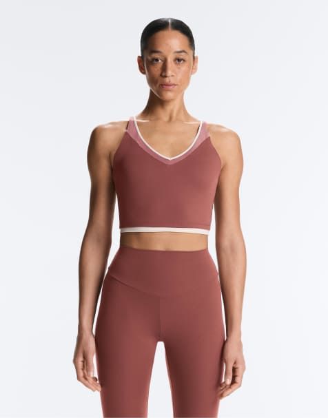 OYSHO - Comfortlux - Top senza maniche color malva a blocchi di colore - view 1