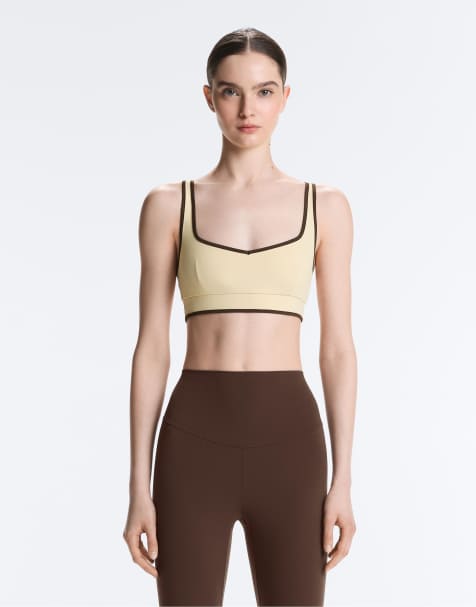 OYSHO - Comfortlux - Top senza maniche color vaniglia a contrasto - view 1