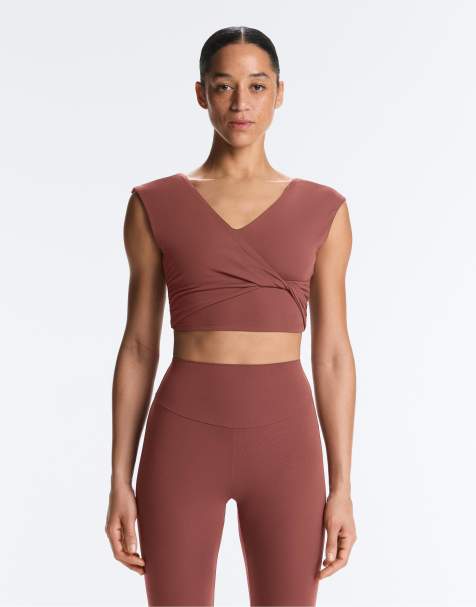 OYSHO - Comfortlux - Top senza maniche con incrocio color malva - view 1