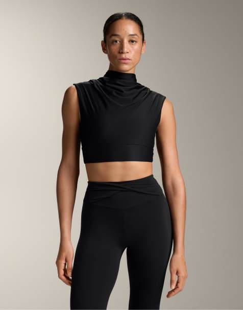 OYSHO - Comfortlux - Top senza maniche nero con scollo drappeggiato - view 1