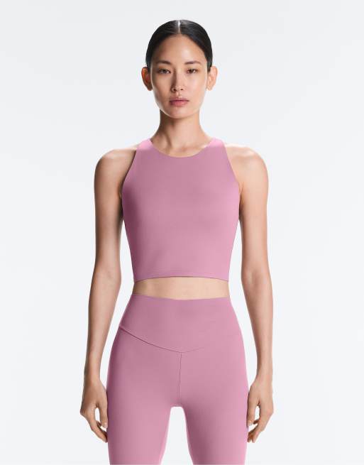 OYSHO - Comfortlux - Top senza maniche rosa con spalline sottili e coppe, 3 di 4