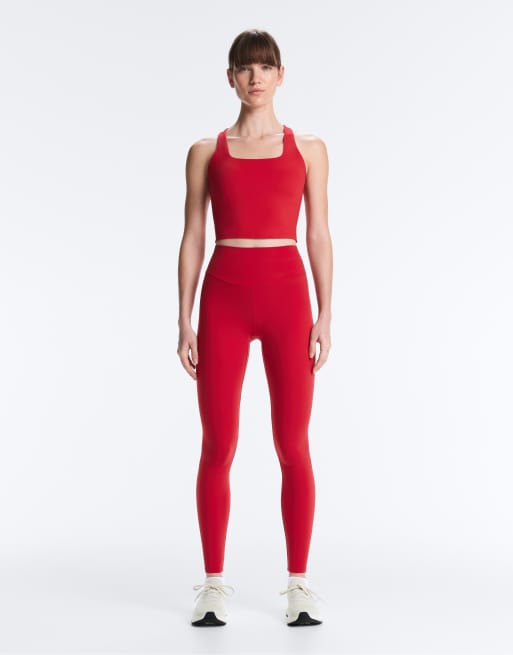 OYSHO - Comfortlux - Top senza maniche rosso acceso con incrocio sul retro, 3 di 4