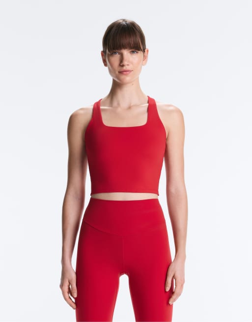 OYSHO - Comfortlux - Top senza maniche rosso acceso con incrocio sul retro, 4 di 4