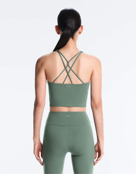 OYSHO - Comfortlux - Top senza maniche verde scuro con coppe e fascette sottili - view 1