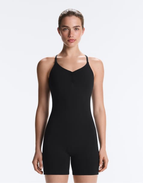 OYSHO - Comfortlux - Tuta jumpsuit corta nera con nodo - view 1