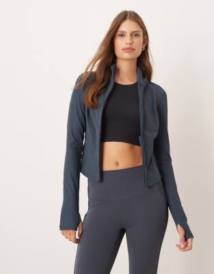 OYSHO - Comfortlux - Veste technique côtelée - Gris