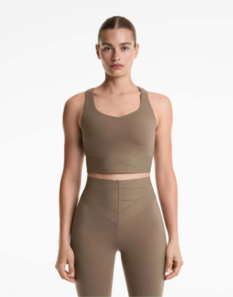 OYSHO Compressive block tank top in mocha - view 1