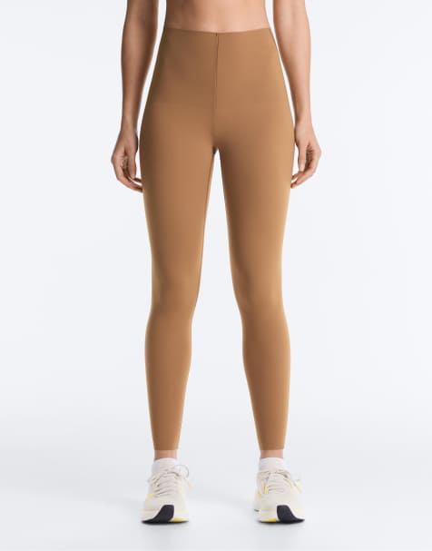 OYSHO Compressive core control ankle-length leggings in ligh brown - view 1
