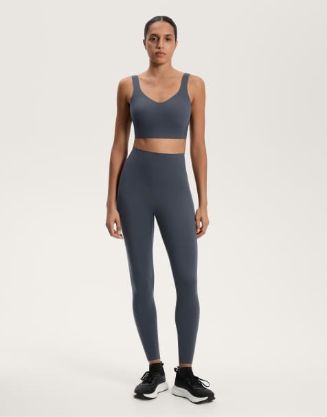 OYSHO – Compressive Core Control – Grå, ankellånga leggings - view 1