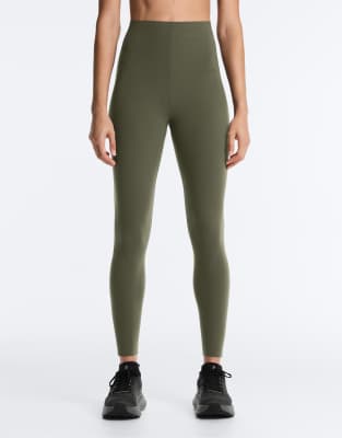 OYSHO - Compressive Core Control - Knöchellange Leggings in Khaki-Grün